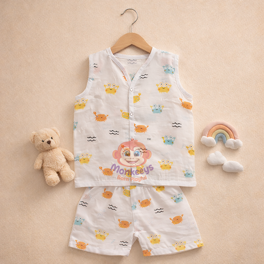 Muslin Co-Ord Set (Jabla + Shorts)