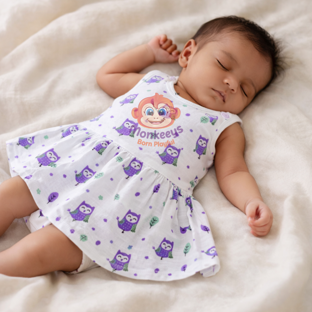 Muslin Frock Frill (Button)