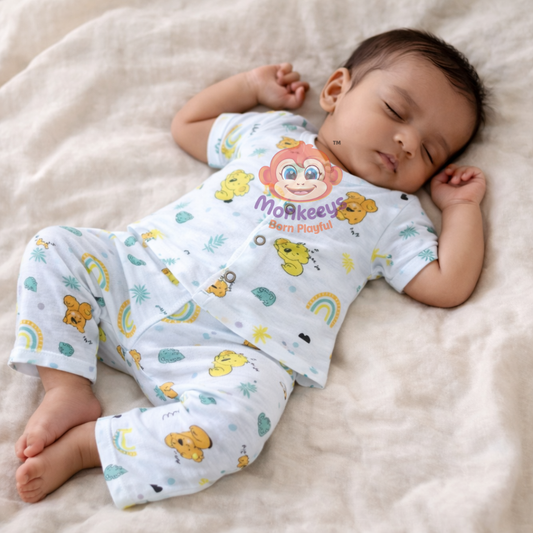 MUSLIN NIGHT SUIT (HALF SLEEVE)