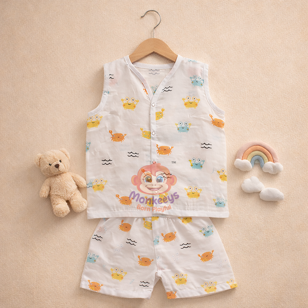 Muslin Co-Ord Set (Jabla + Shorts)