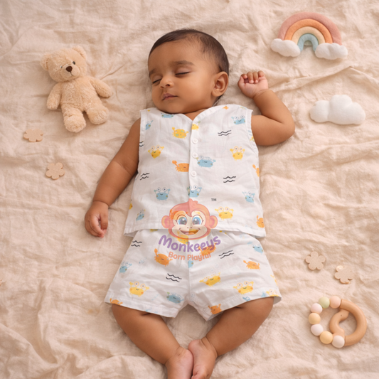 Muslin Co-Ord Set (Jabla + Shorts)